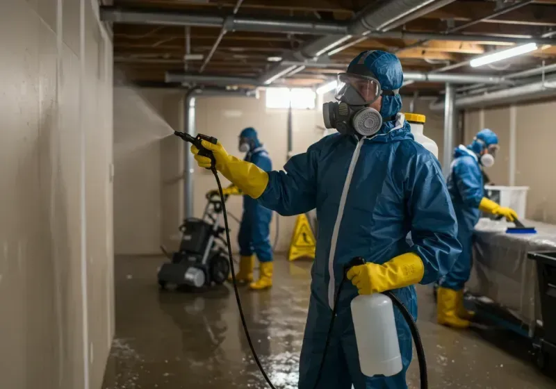 Basement Sanitization and Antimicrobial Treatment process in Lake Bluff, IL