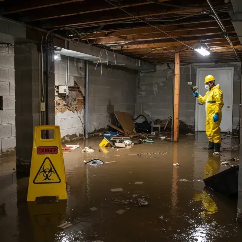 Flooded Basement Electrical Hazard in Lake Bluff, IL Property